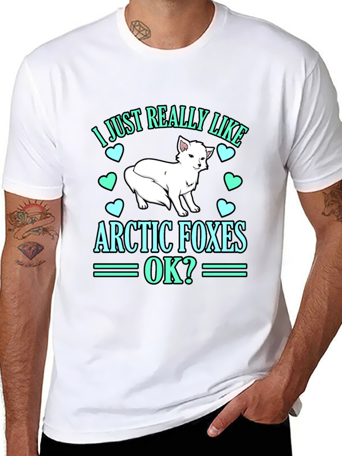Arctic Fox Lover T-Shirt - Cute Animal Graphic Tee