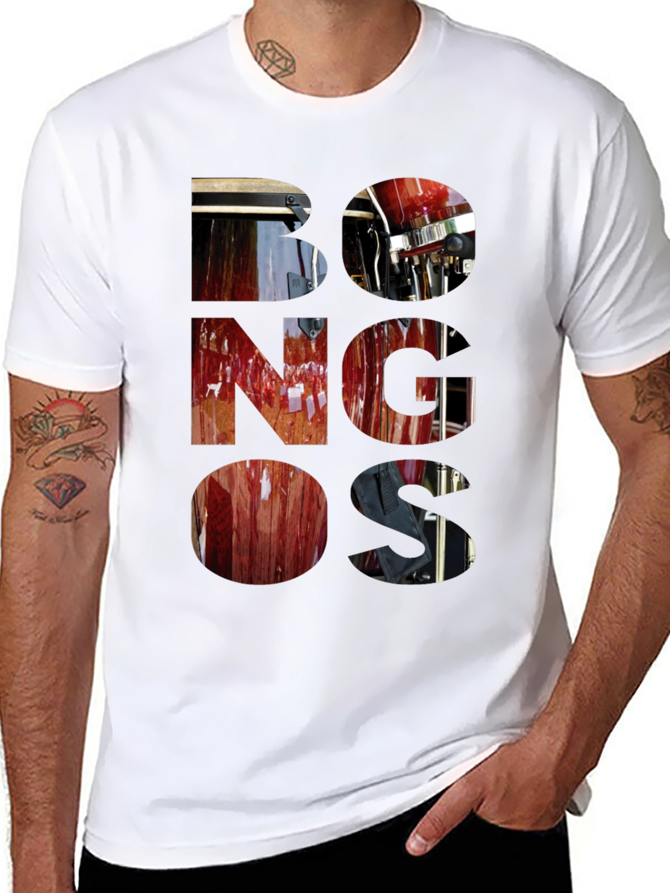 Bongos Graphic T-Shirt - Stylish Music Lover Tee