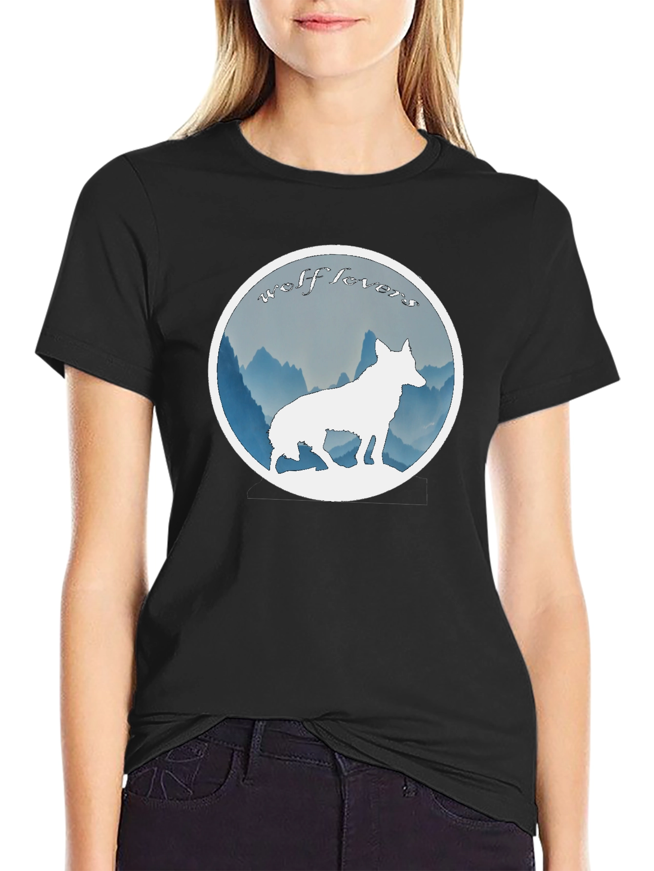 Wolf Lovers Black T-Shirt