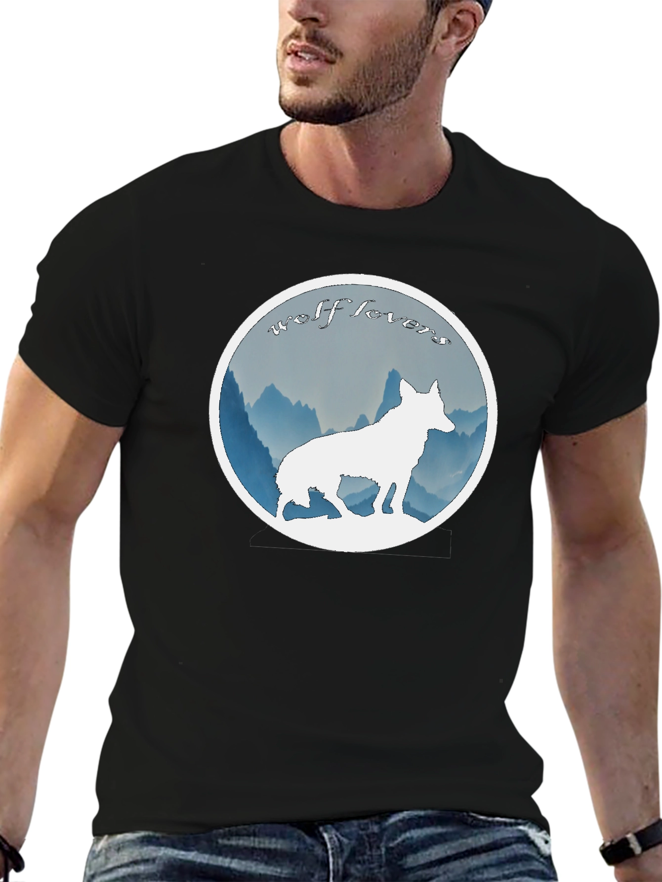 Wolf Lovers Black T-Shirt