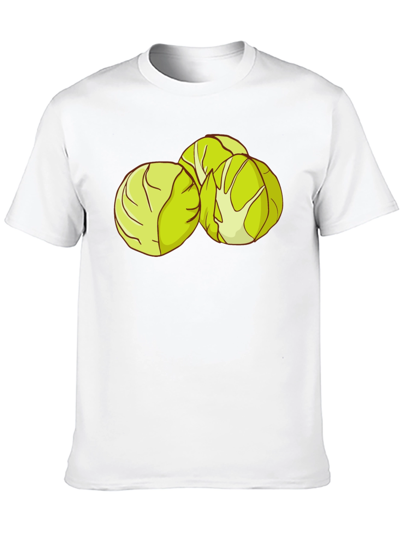 Brussels Sprouts Graphic Tee - Black Cotton T-Shirt