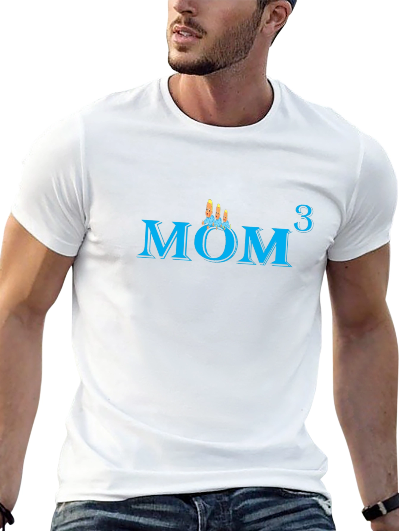 Mom of Triplets Graphic T-Shirt - Black