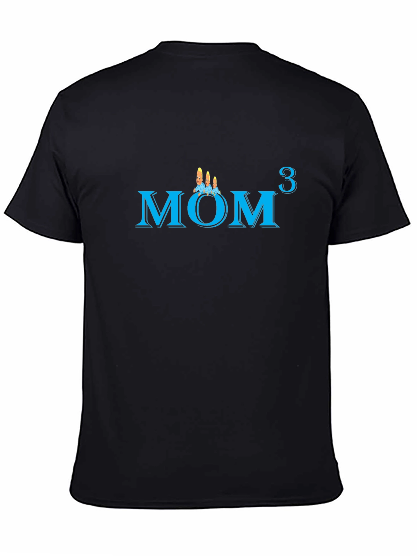 Mom of Triplets Graphic T-Shirt - Black