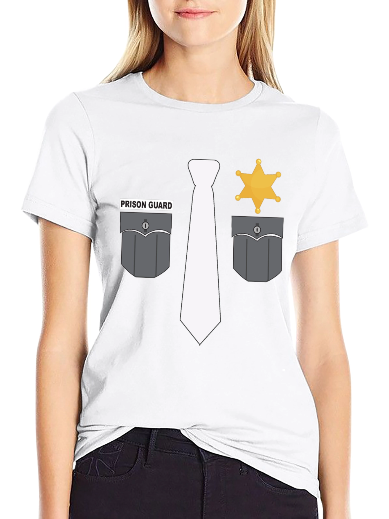 Prison Guard Costume Tee - Novelty Shirt