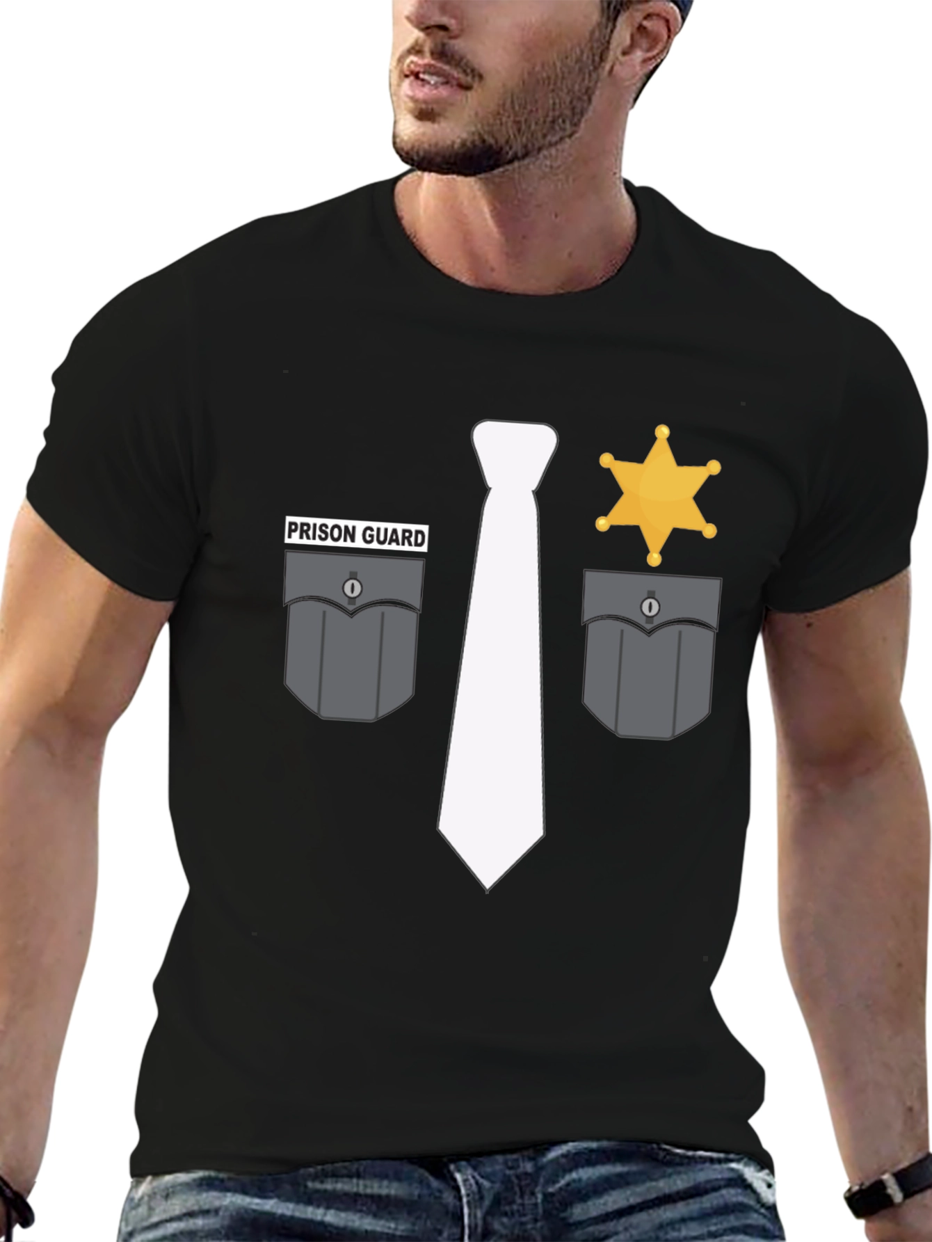 Prison Guard Costume Tee - Novelty Shirt