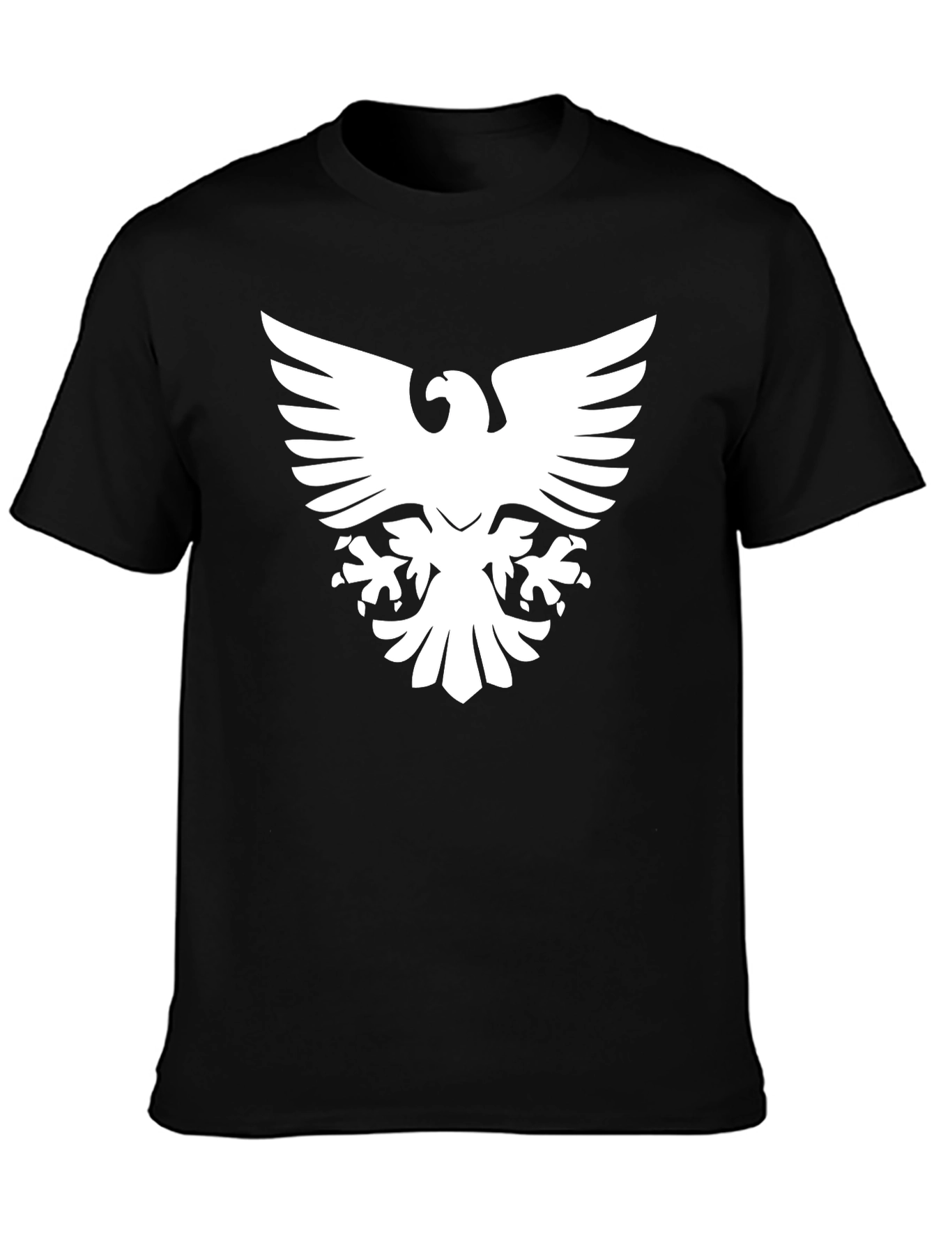 Black T-Shirt with Bold Eagle Graphic