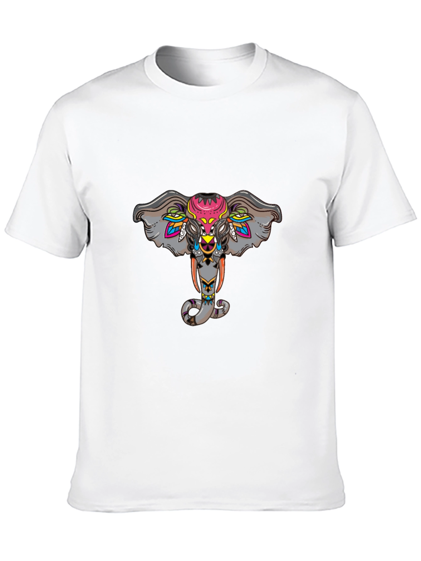 Elephant Graphic Print Black T-Shirt