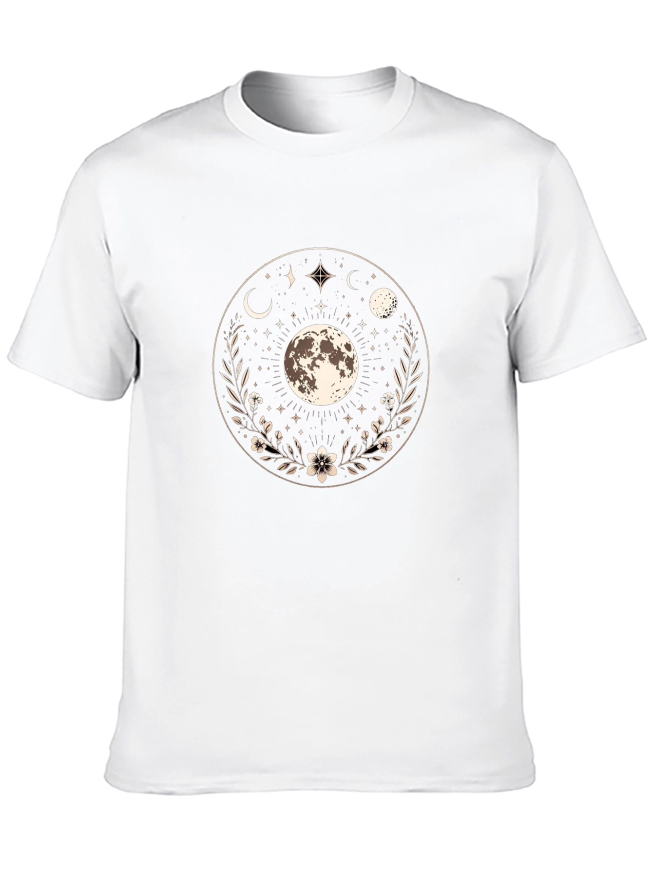 Celestial Moon Phases Graphic T-Shirt