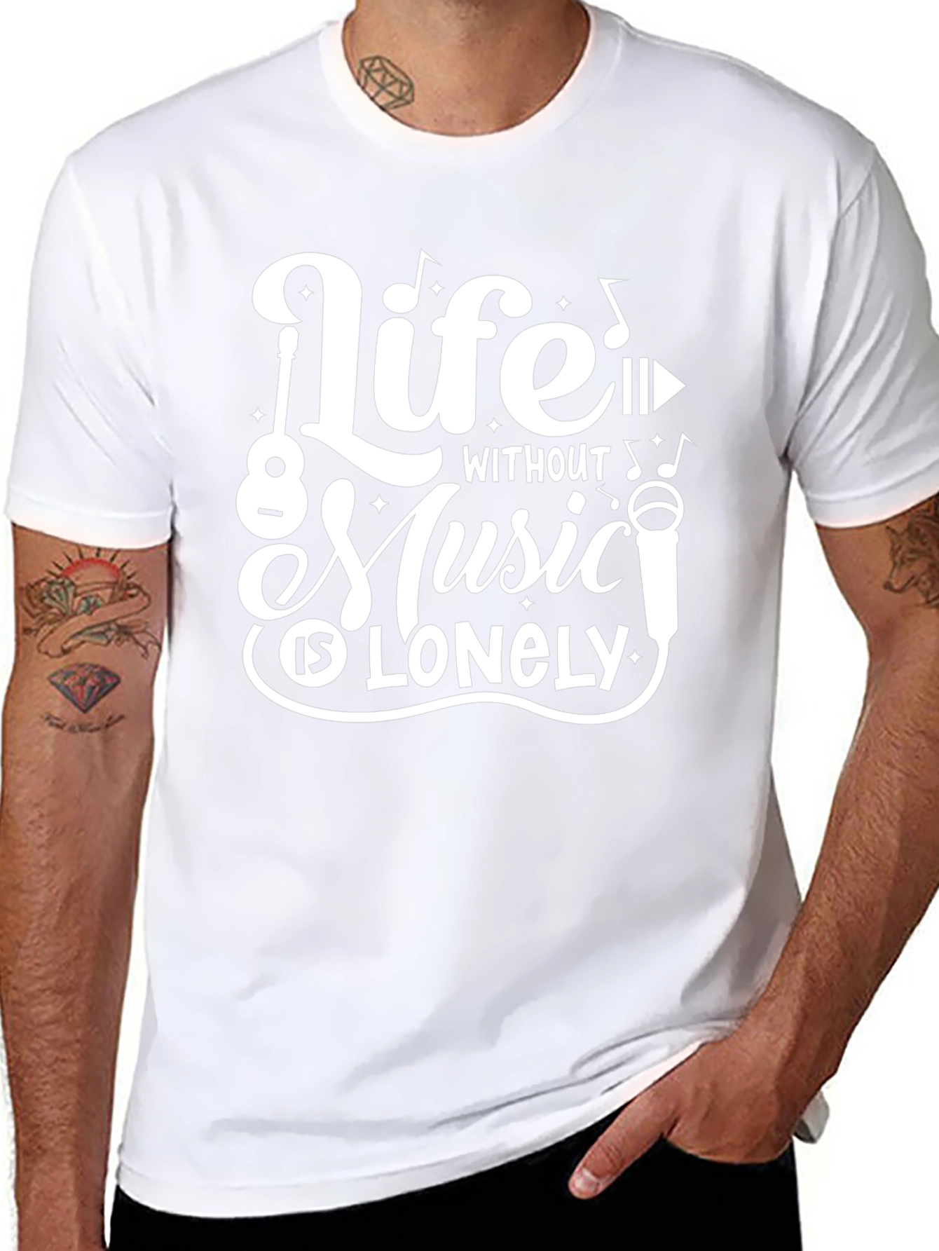 Life Without Music Graphic Tee