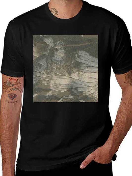 Abstract Pattern Black T-Shirt