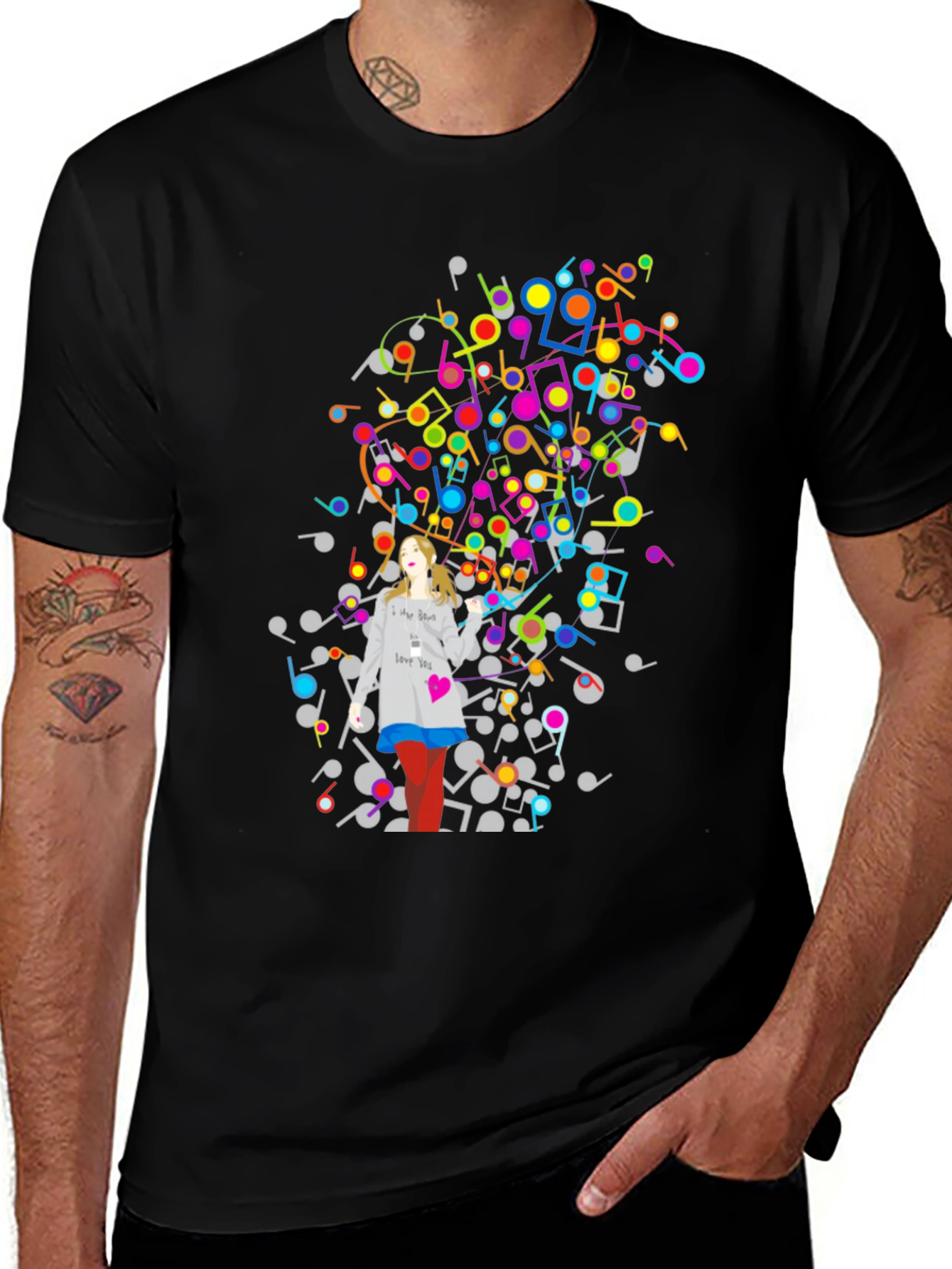 Musical Notes Graphic Tee - Unisex