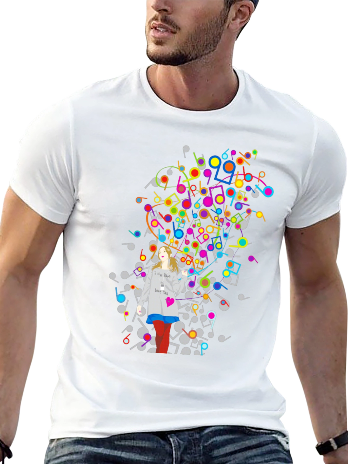 Musical Notes Graphic Tee - Unisex