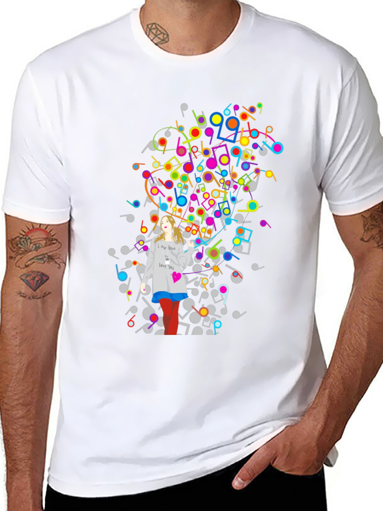 Musical Notes Graphic Tee - Unisex