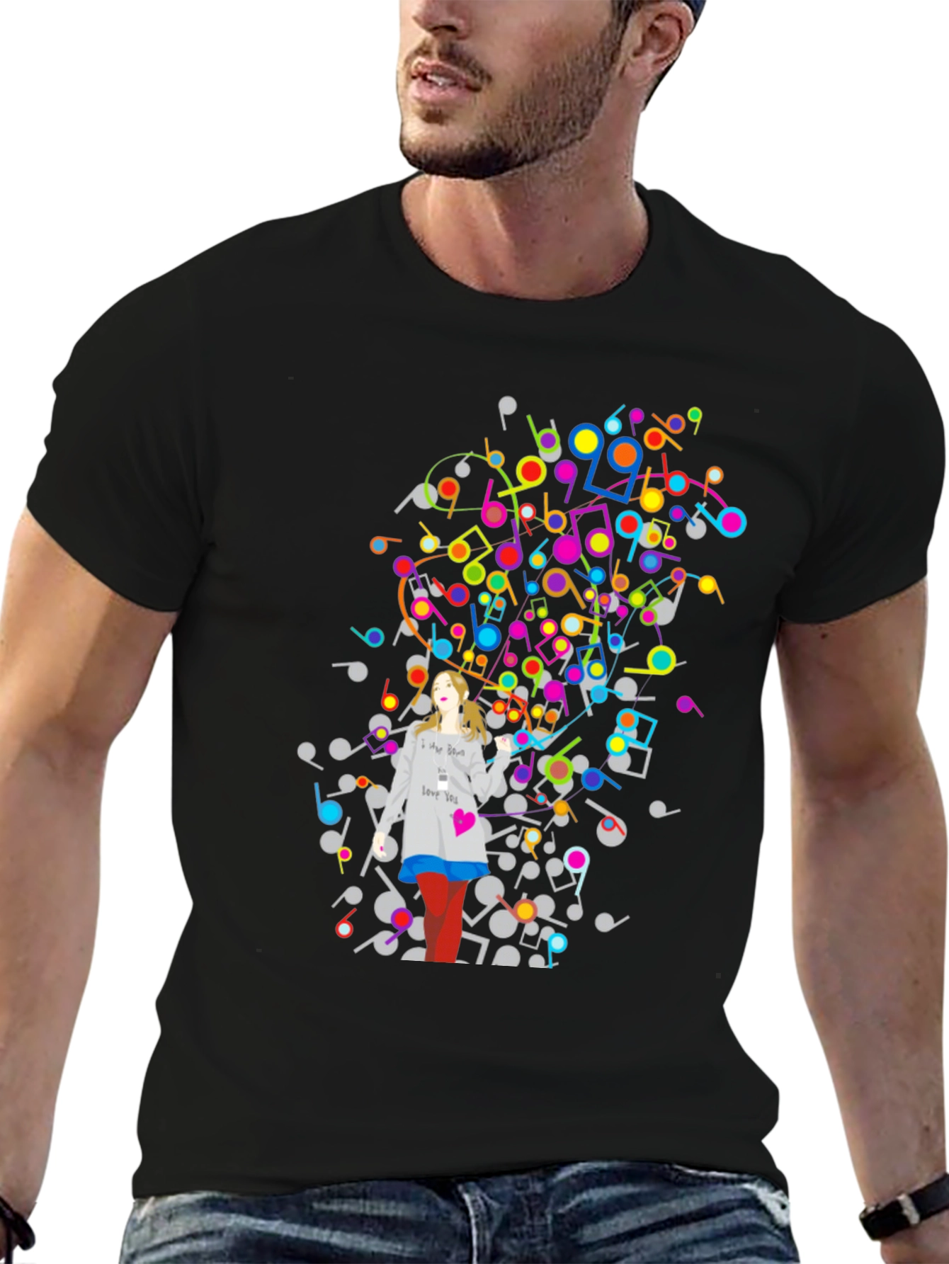 Musical Notes Graphic Tee - Unisex