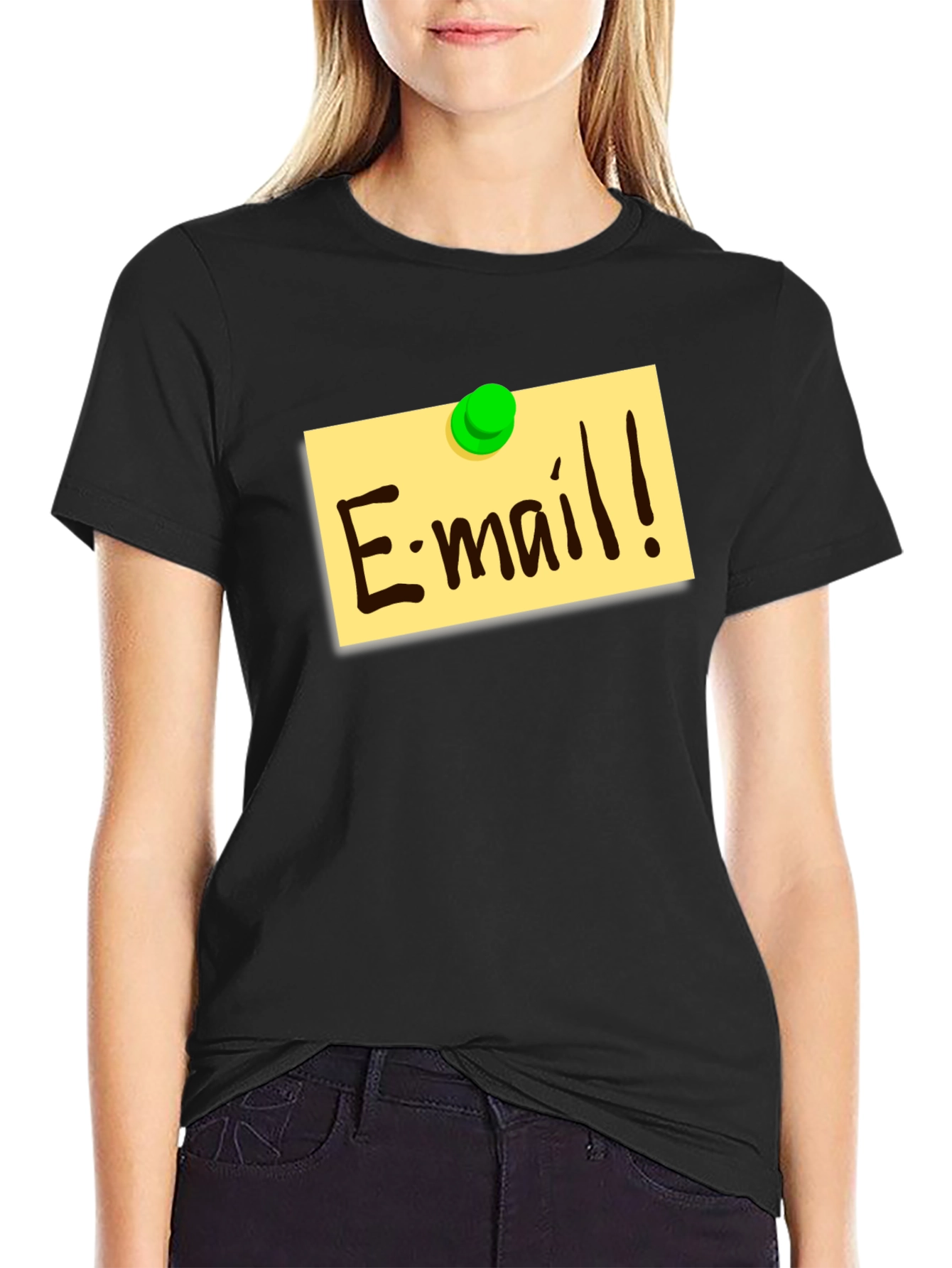E-mail Reminder Graphic T-Shirt - Black