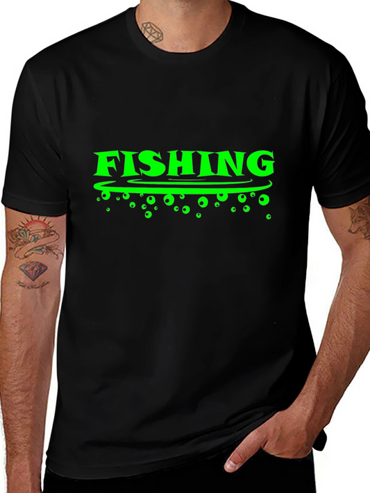 Fishing Graphic Tee -  Black T-Shirt