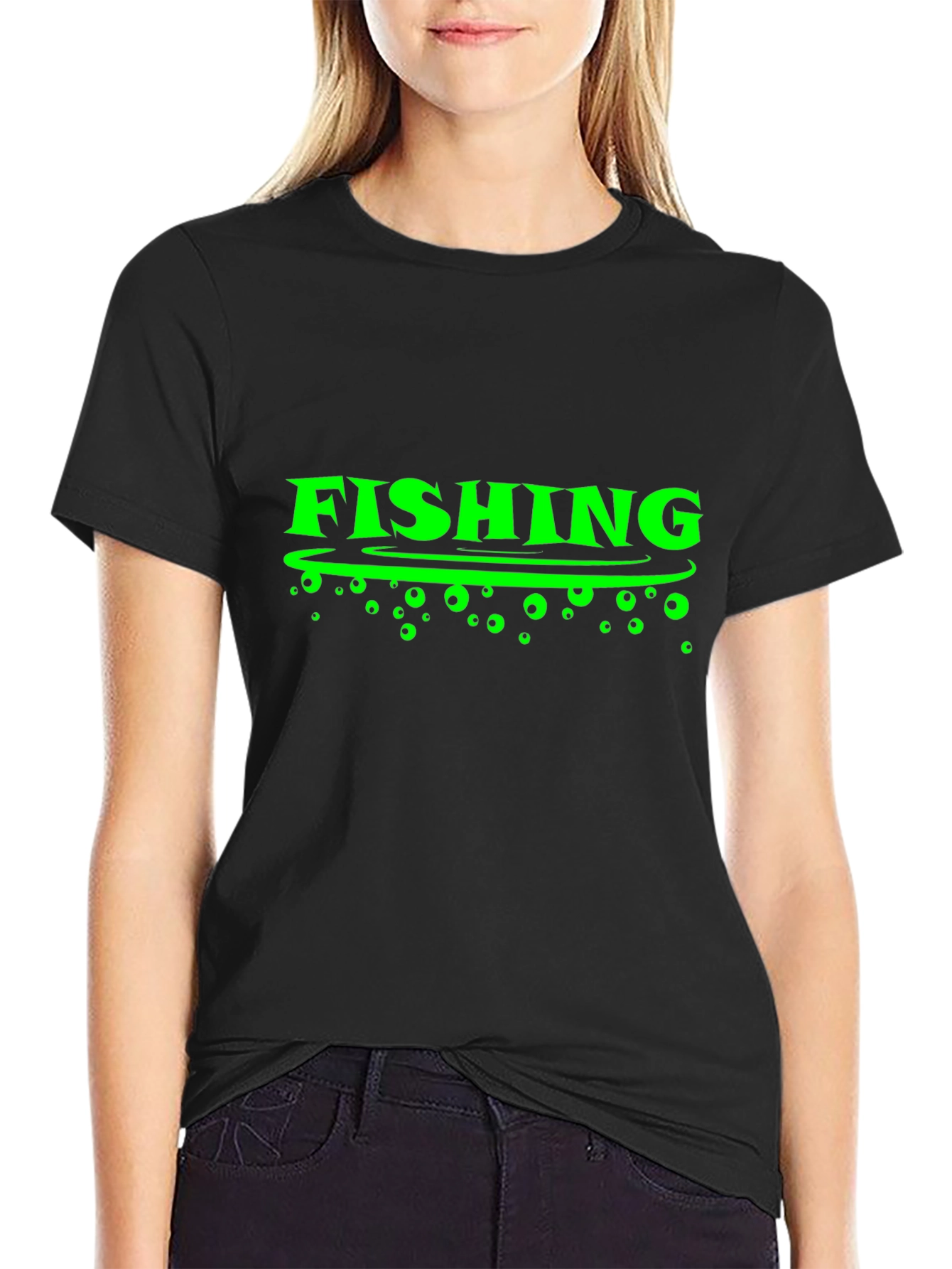Fishing Graphic Tee -  Black T-Shirt