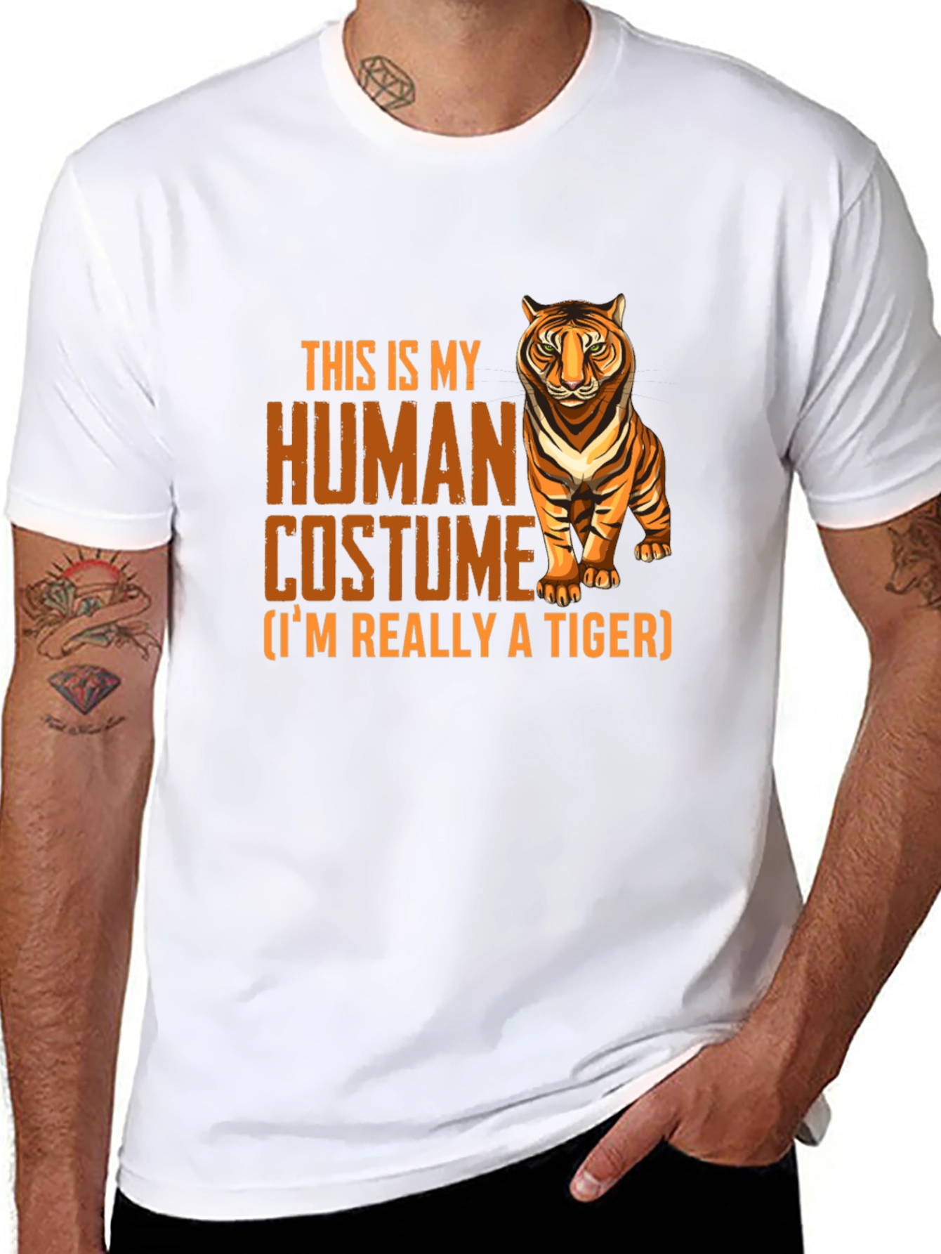 Human Costume Tiger Graphic Tee