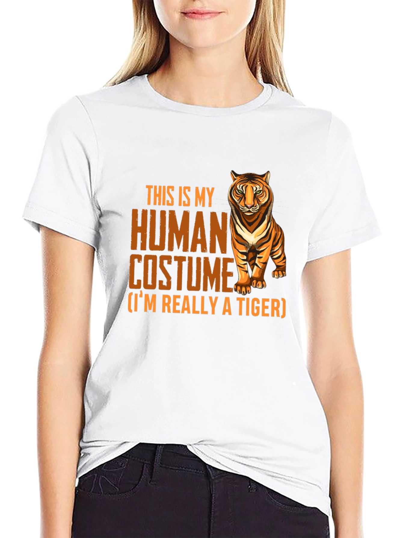 Human Costume Tiger Graphic Tee