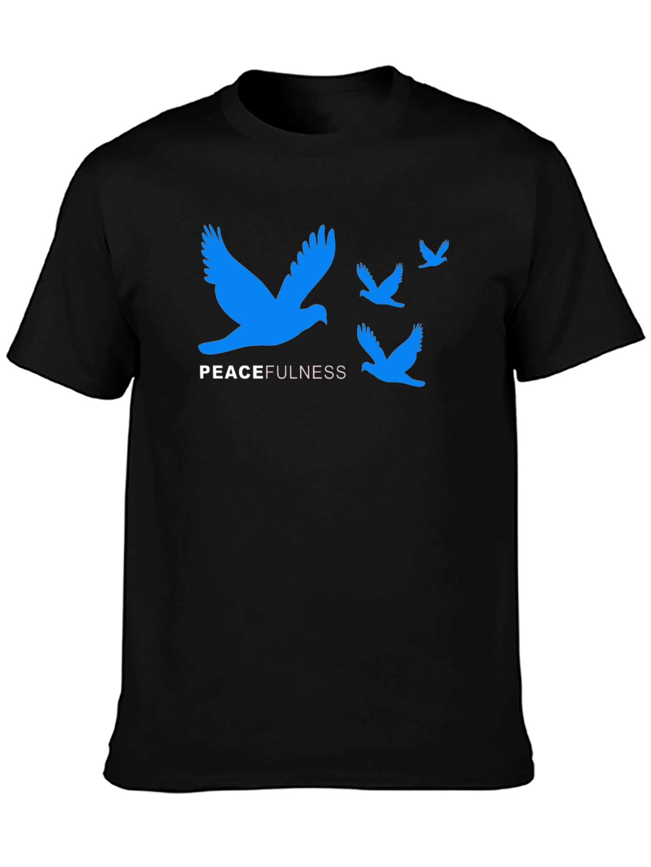 Peacefulness T-Shirt - Blue Bird Graphic Tee