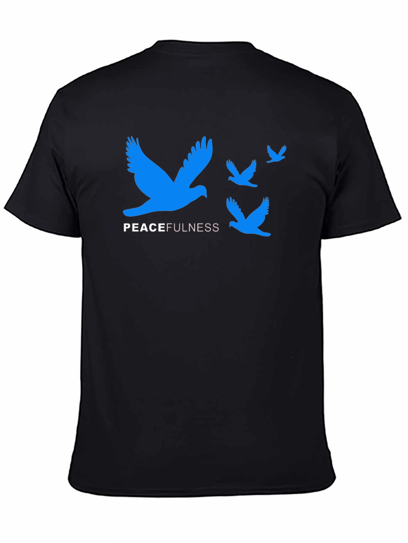 Peacefulness T-Shirt - Blue Bird Graphic Tee