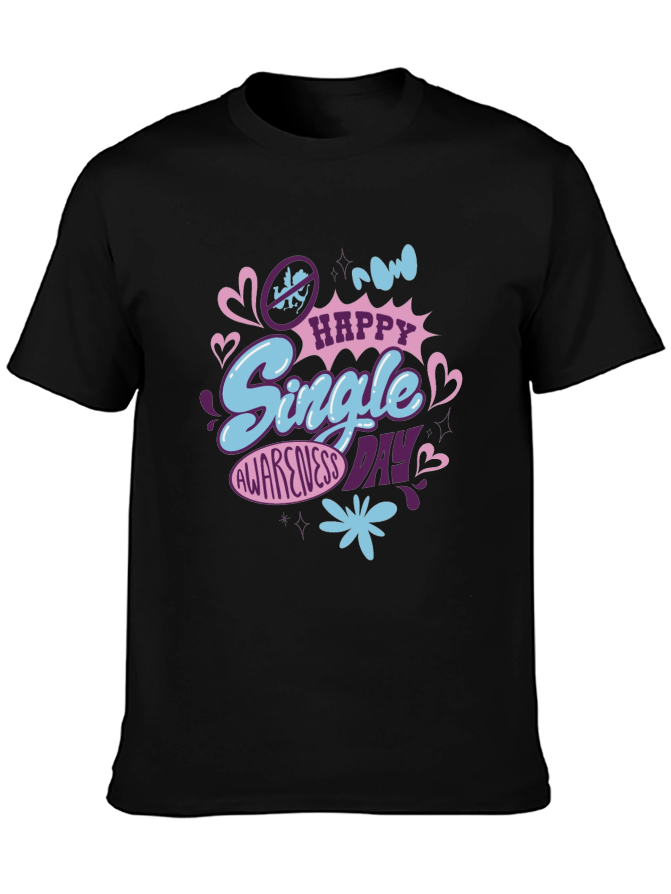 Single Awareness Day Graphic T-Shirt