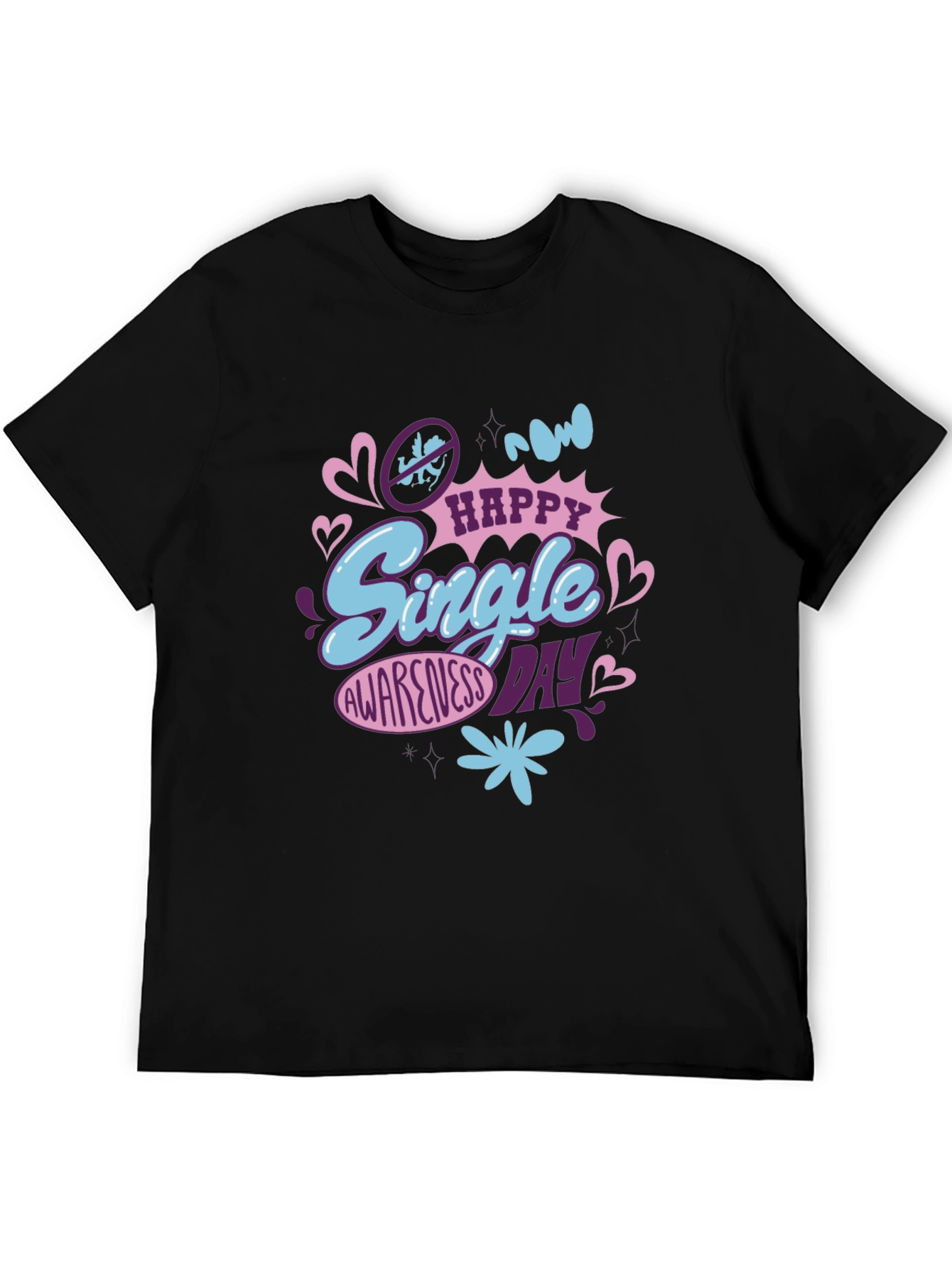 Single Awareness Day Graphic T-Shirt
