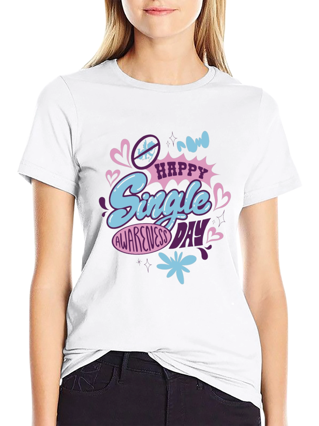 Single Awareness Day Graphic T-Shirt