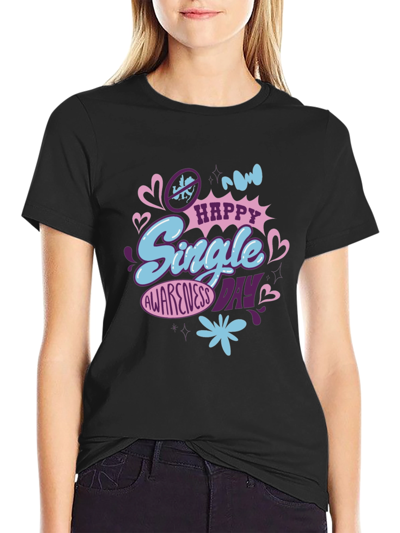 Single Awareness Day Graphic T-Shirt