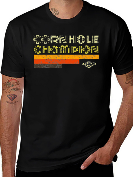 Cornhole Champion Retro Style Tee