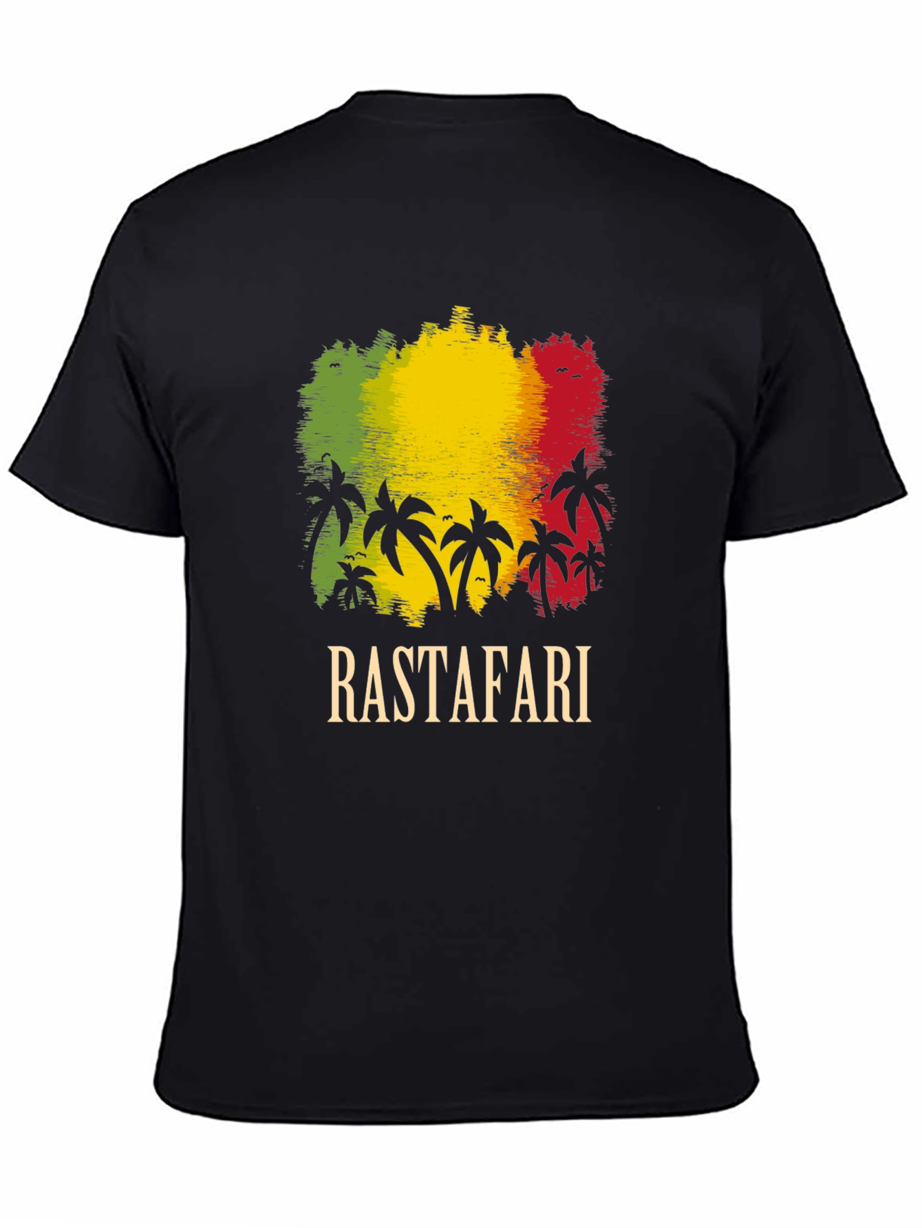 Rastafari Palm Tree Graphic T-Shirt