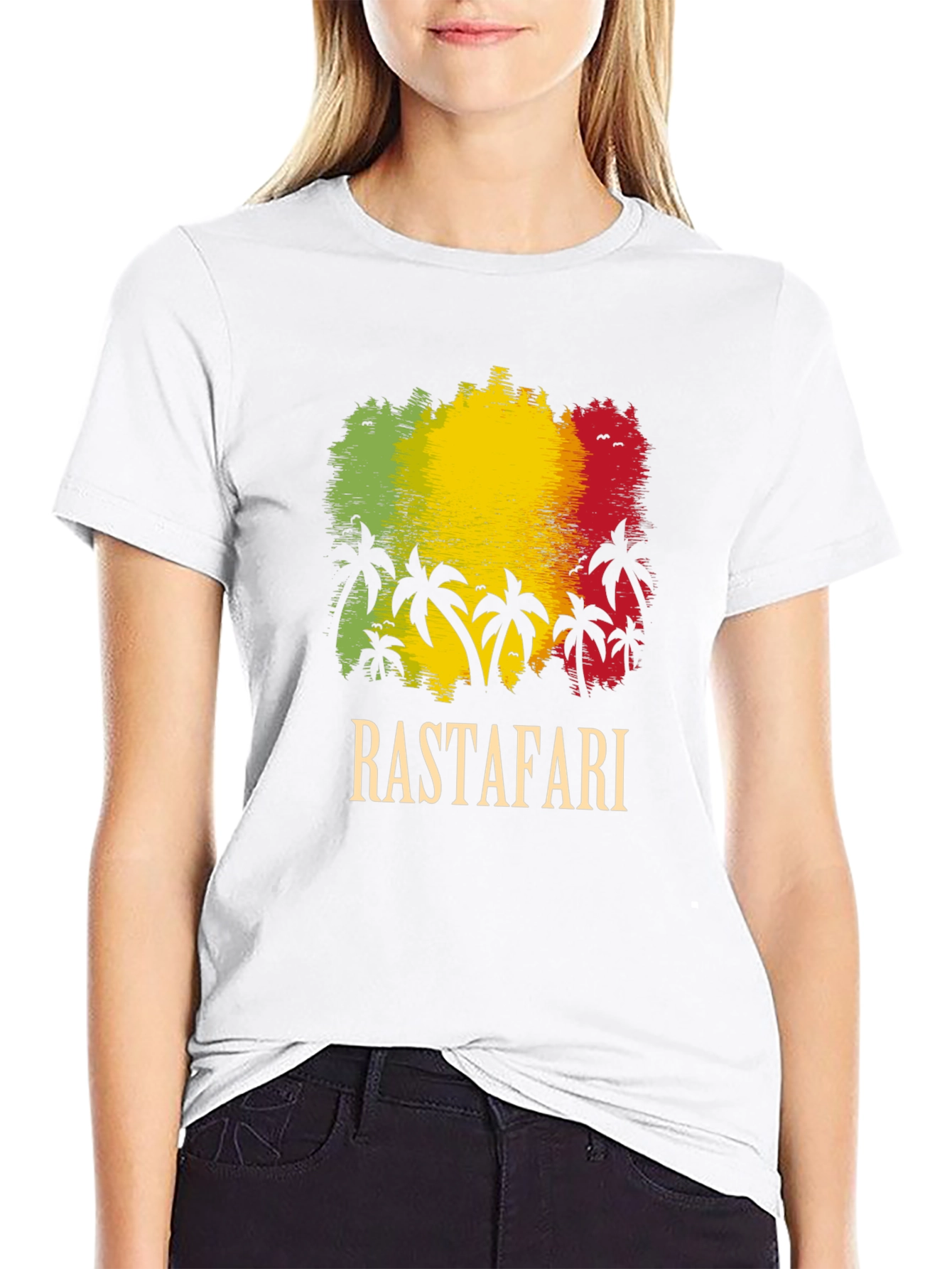 Rastafari Palm Tree Graphic T-Shirt