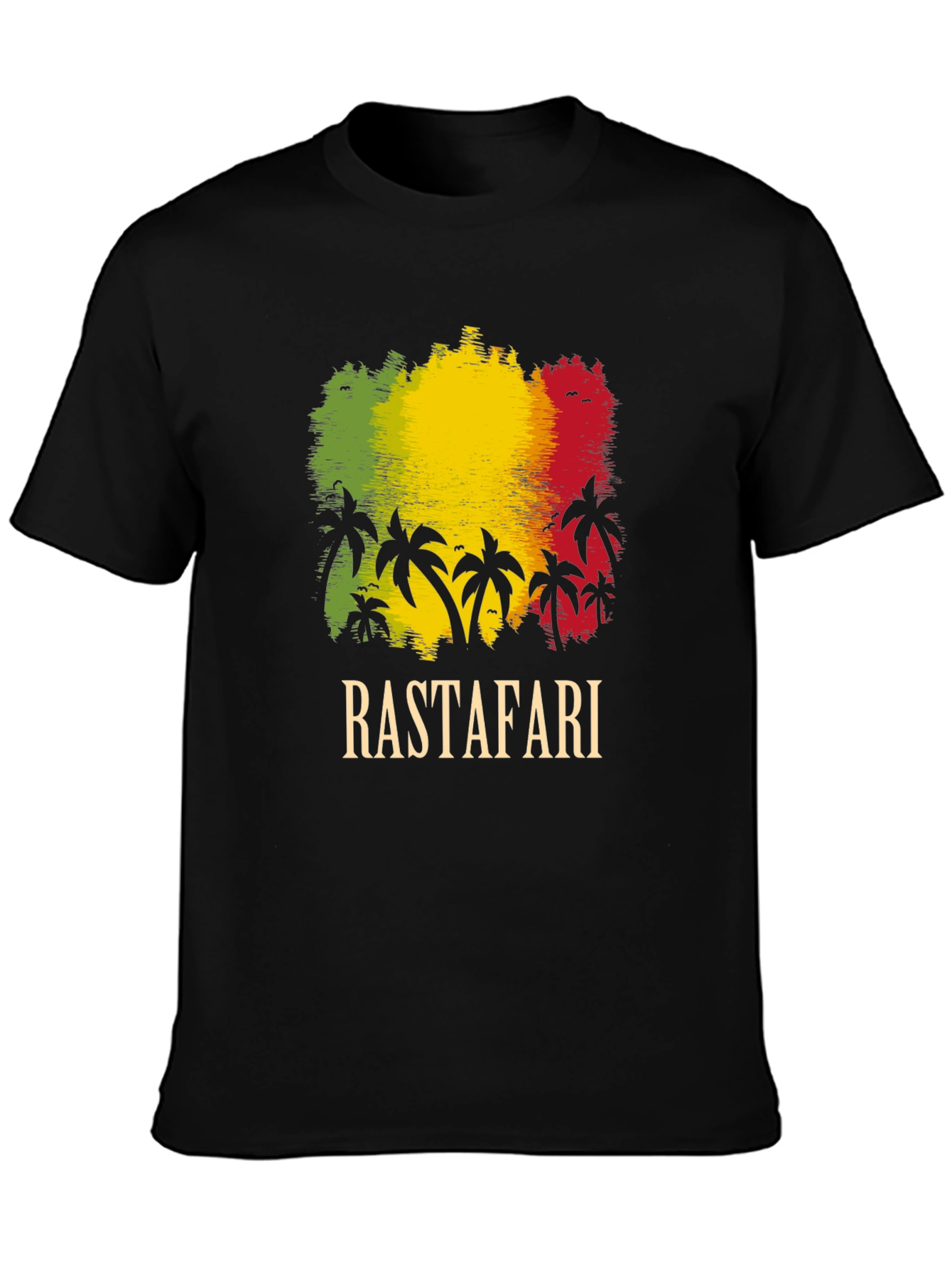 Rastafari Palm Tree Graphic T-Shirt