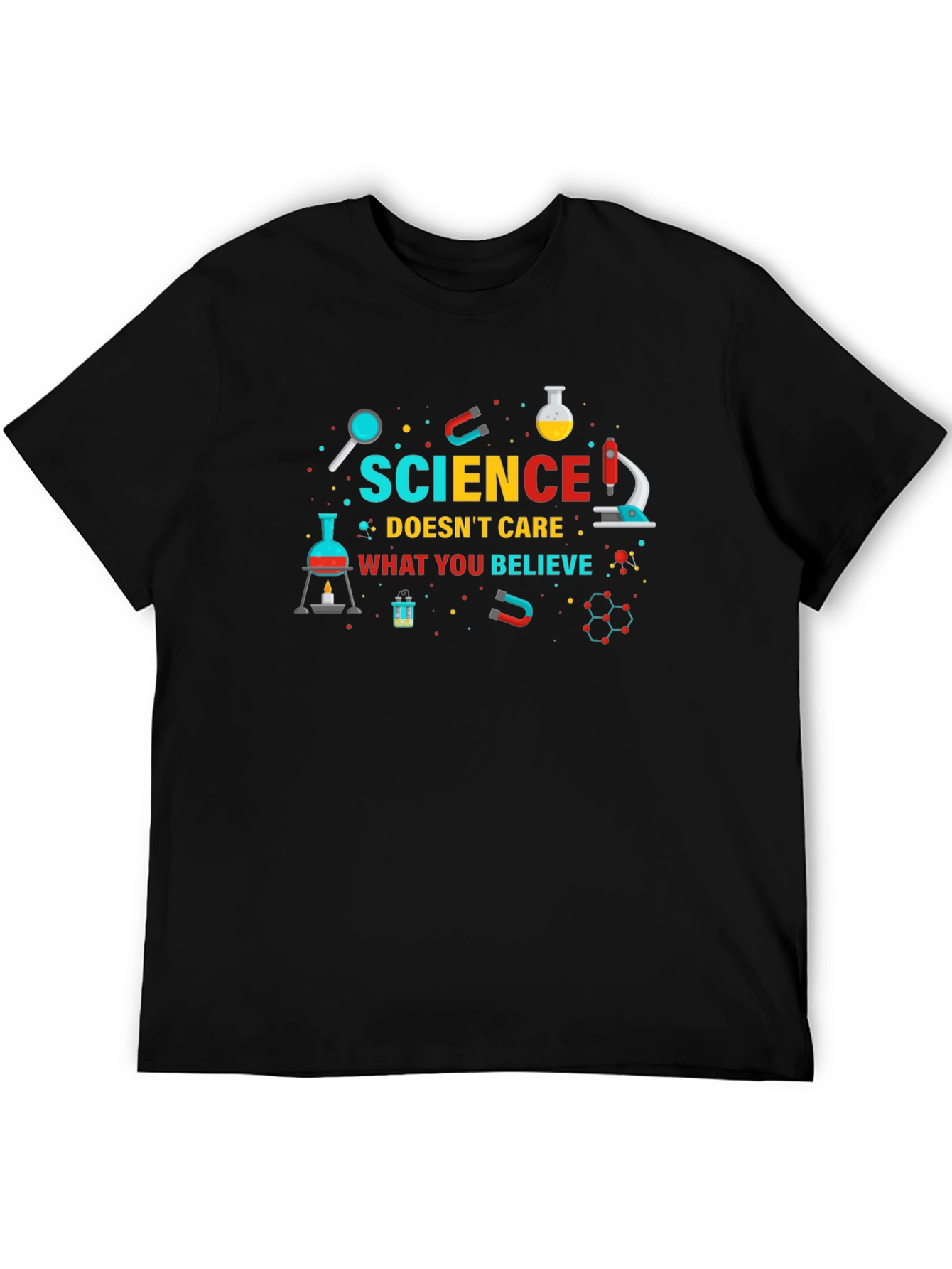 Science Doesnt Care Mens Black T-Shirt