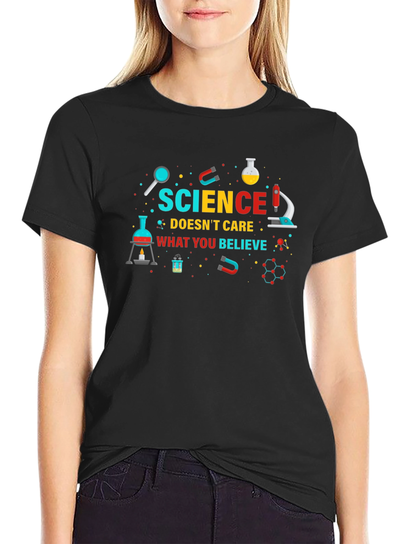 Science Doesnt Care Mens Black T-Shirt