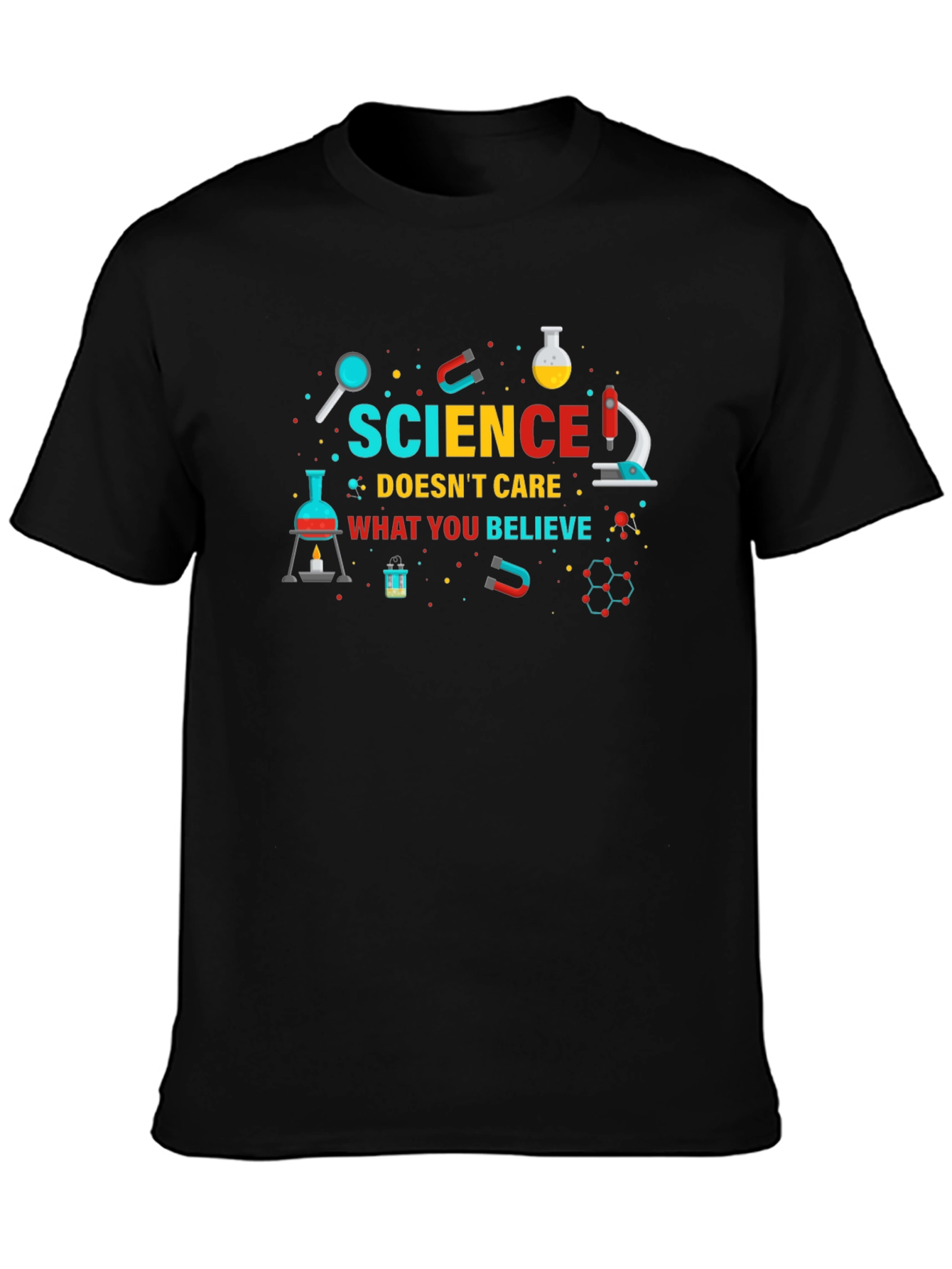 Science Doesnt Care Mens Black T-Shirt