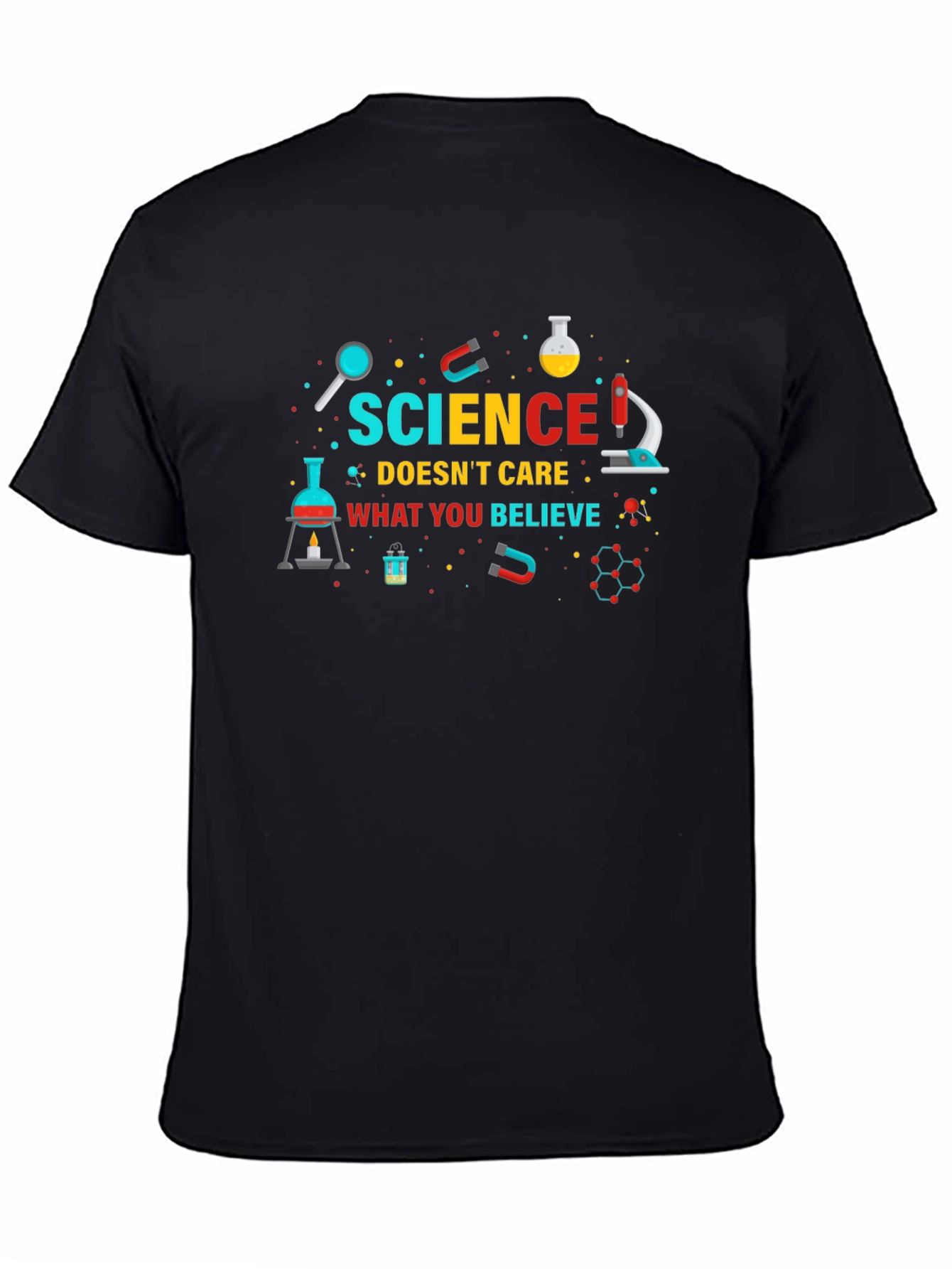 Science Doesnt Care Mens Black T-Shirt