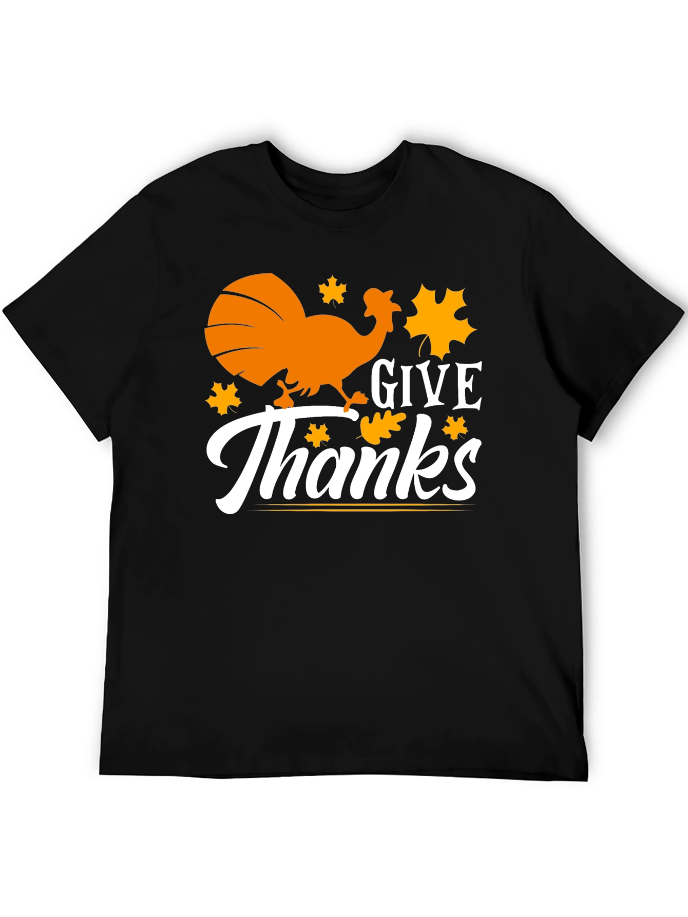 Give Thanks Thanksgiving Turkey Graphic Tee