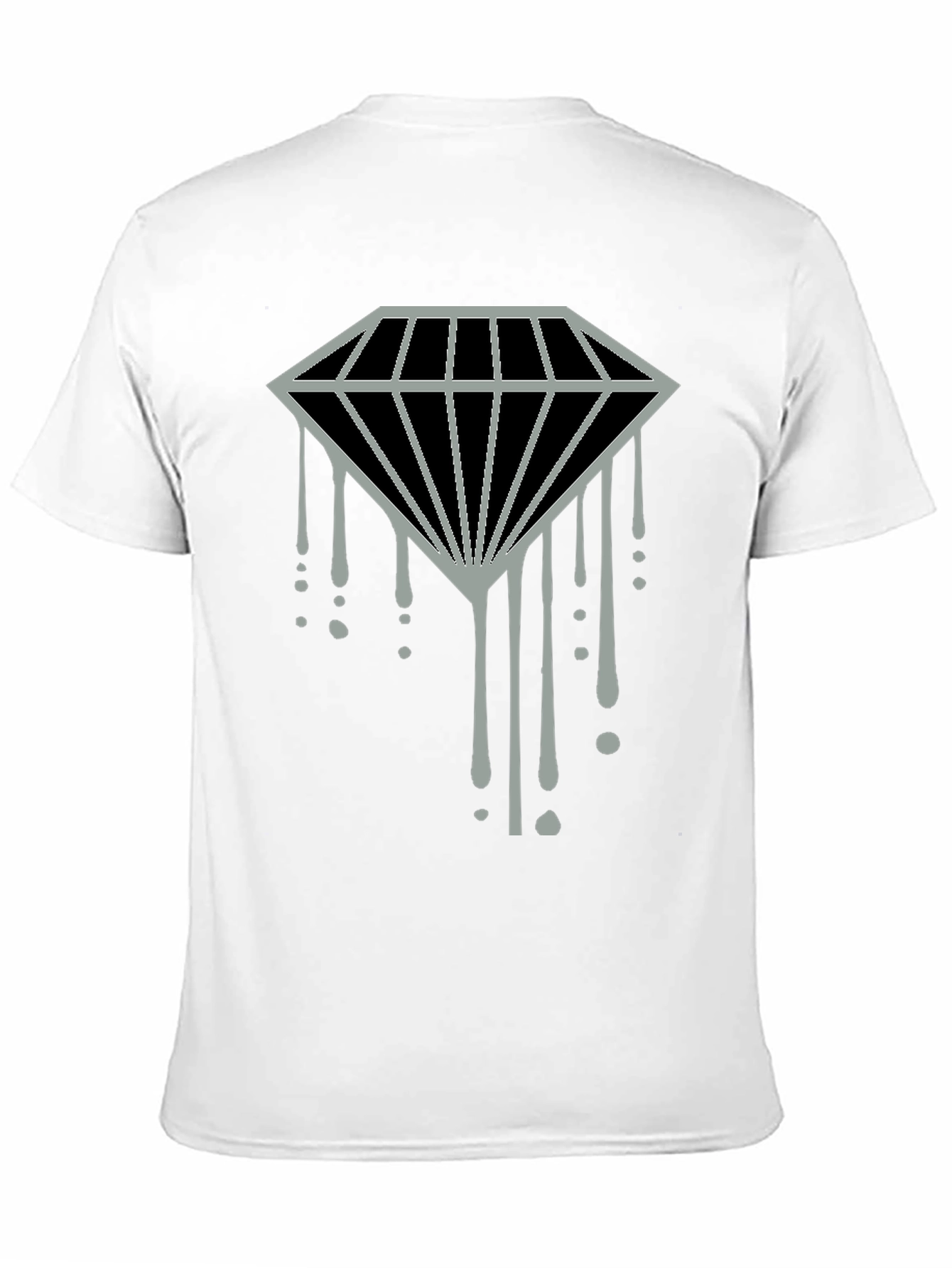 Dripping Diamond Graphic Tee - Modern Style