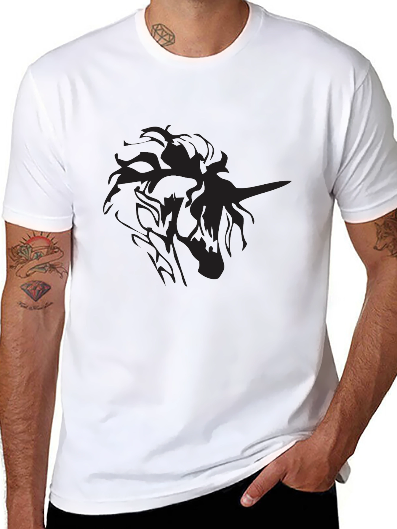 Dark Graphic Tee - Mens Fitted Black T-Shirt