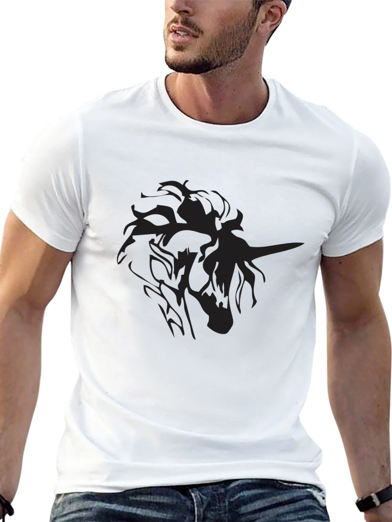 Dark Graphic Tee - Mens Fitted Black T-Shirt