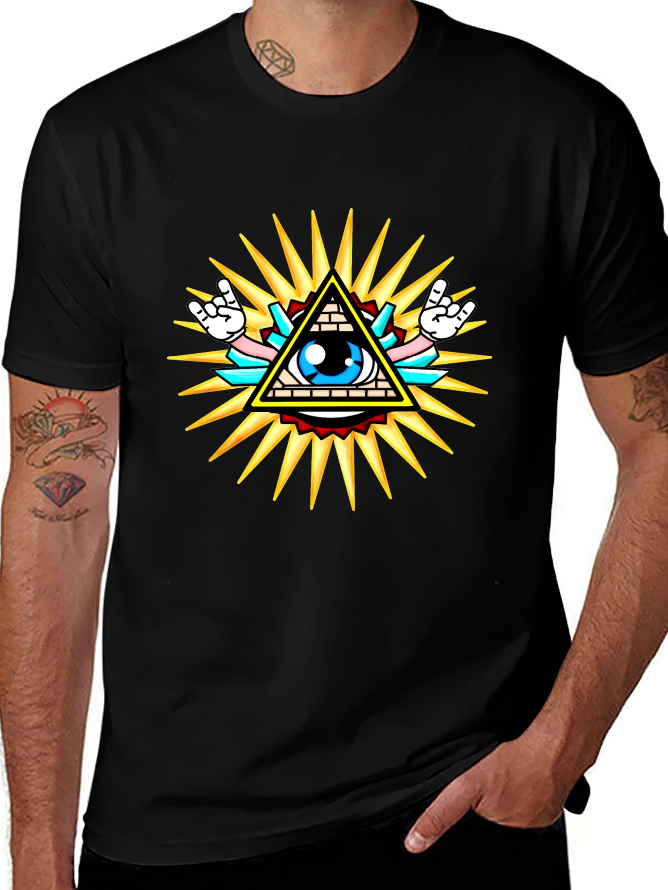 Illuminati Graphic T-Shirt - Black Cotton Tee