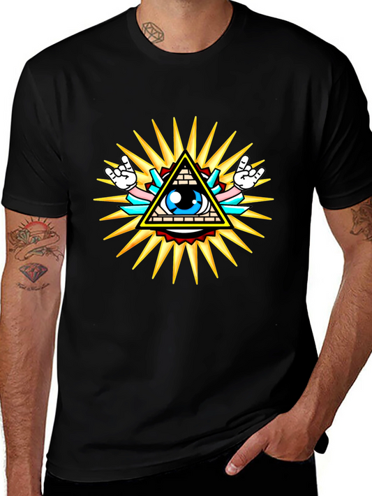 Illuminati Graphic T-Shirt - Black Cotton Tee
