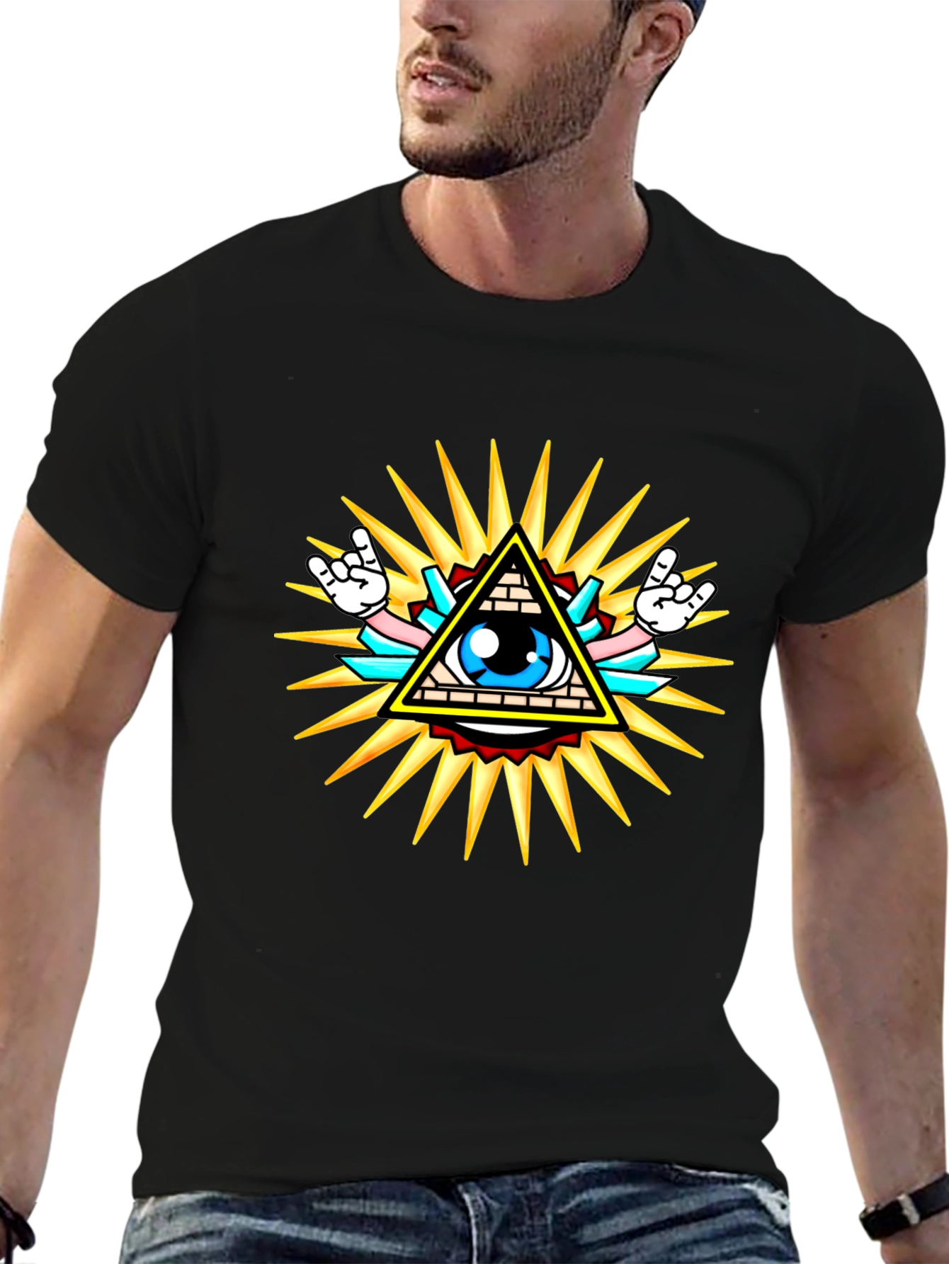 Illuminati Graphic T-Shirt - Black Cotton Tee