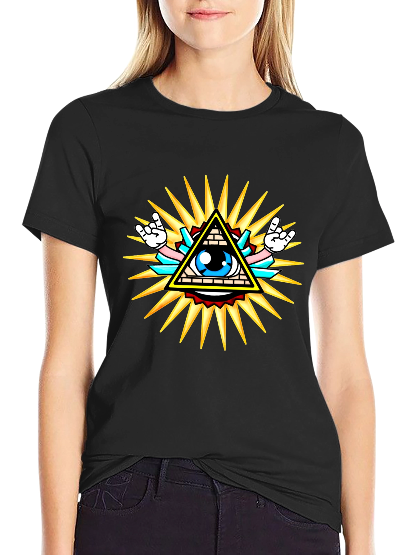 Illuminati Graphic T-Shirt - Black Cotton Tee