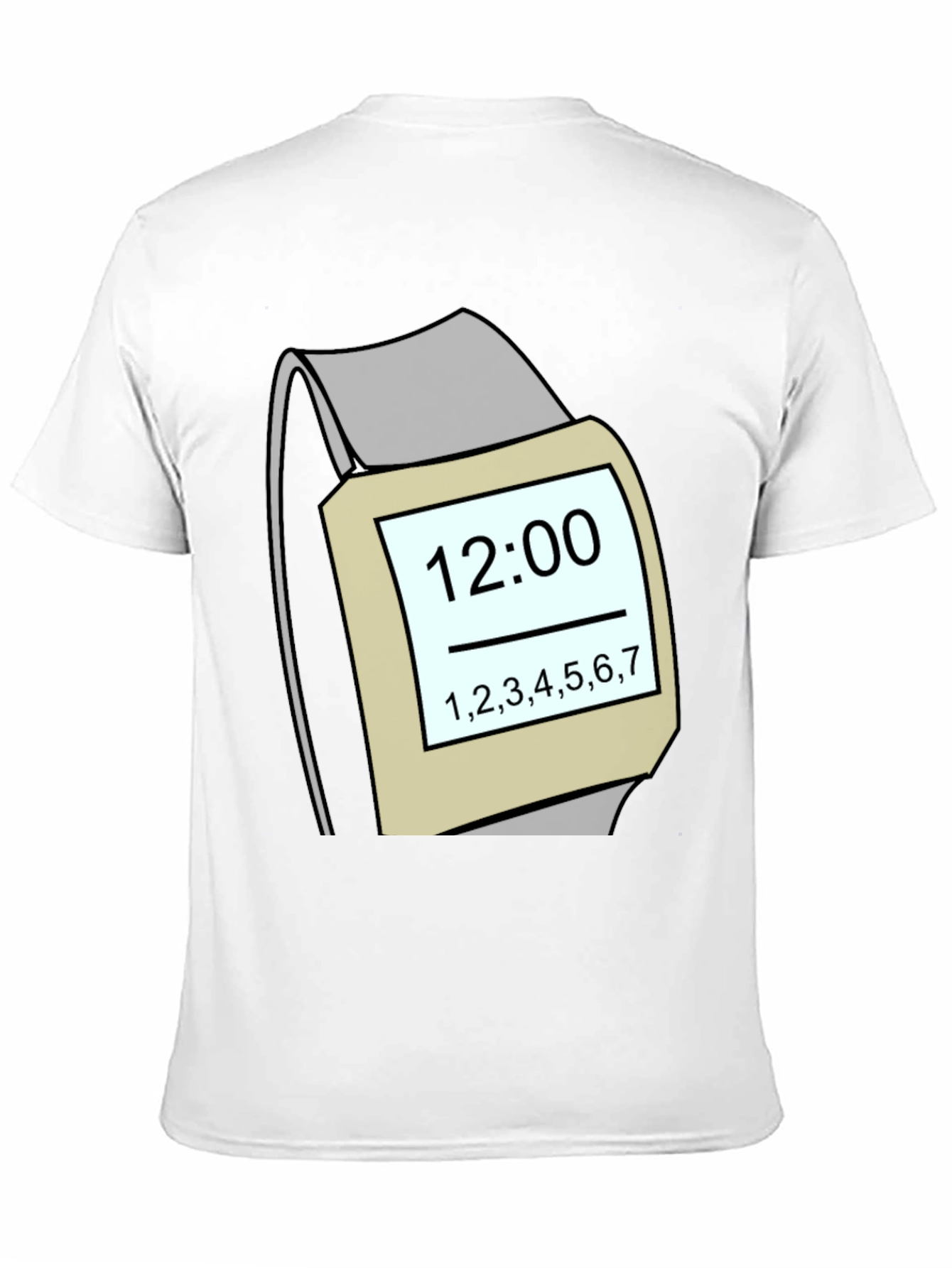 Funny Smartwatch Graphic Tee - Time Display T-Shirt