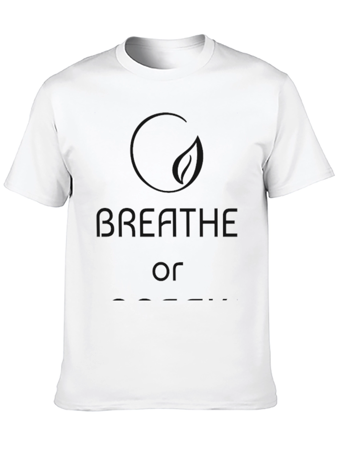 Breathe Graphic Tee - Relaxed Fit Black T-Shirt