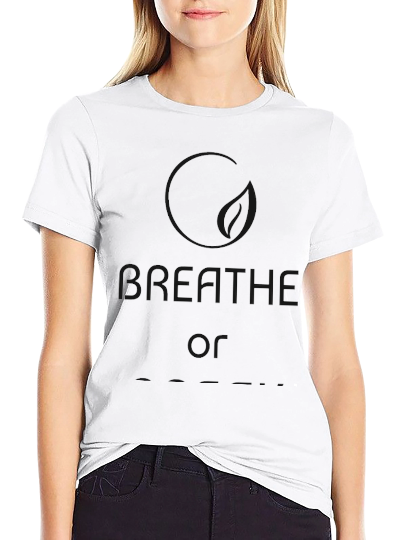 Breathe Graphic Tee - Relaxed Fit Black T-Shirt