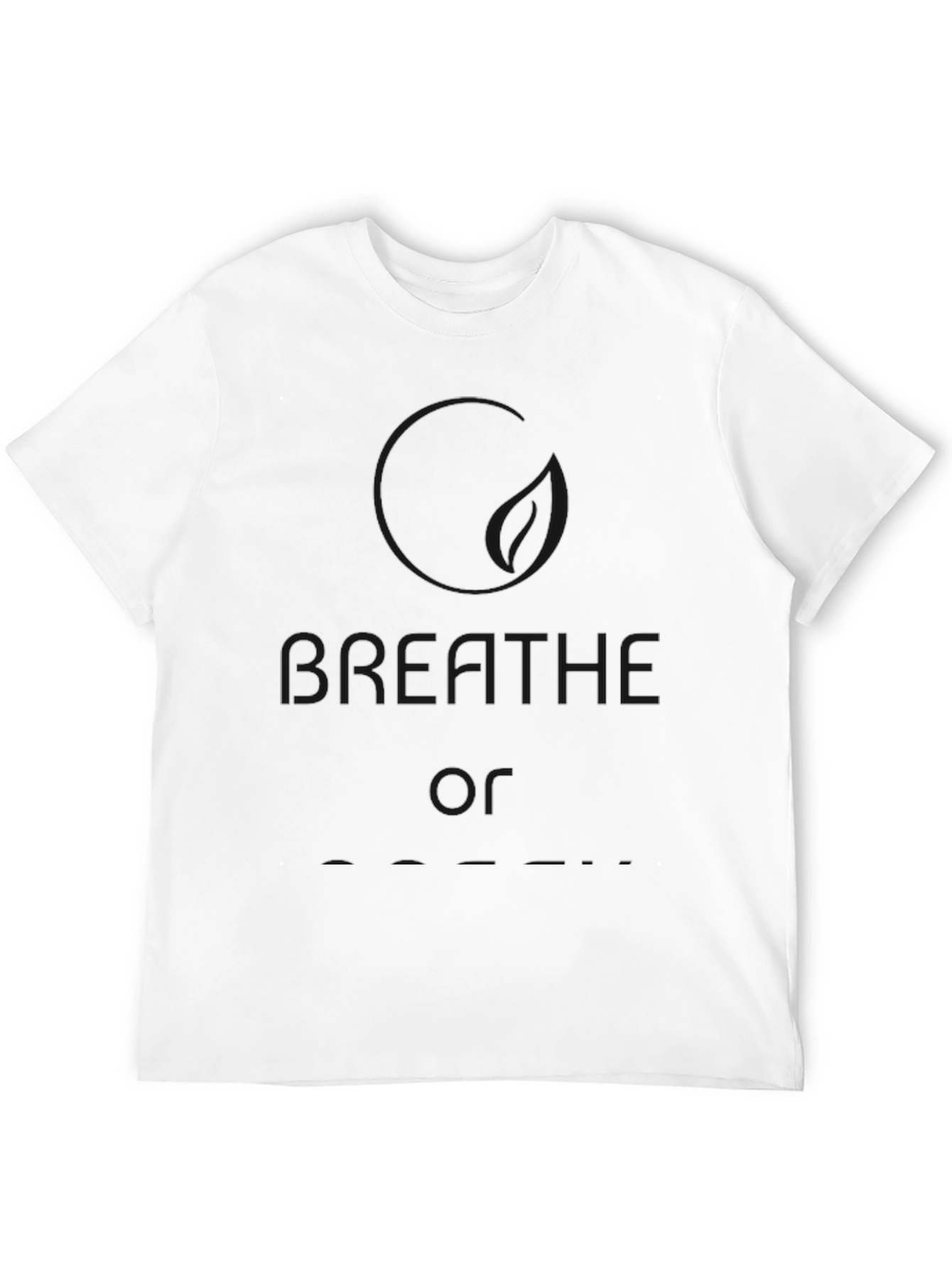 Breathe Graphic Tee - Relaxed Fit Black T-Shirt