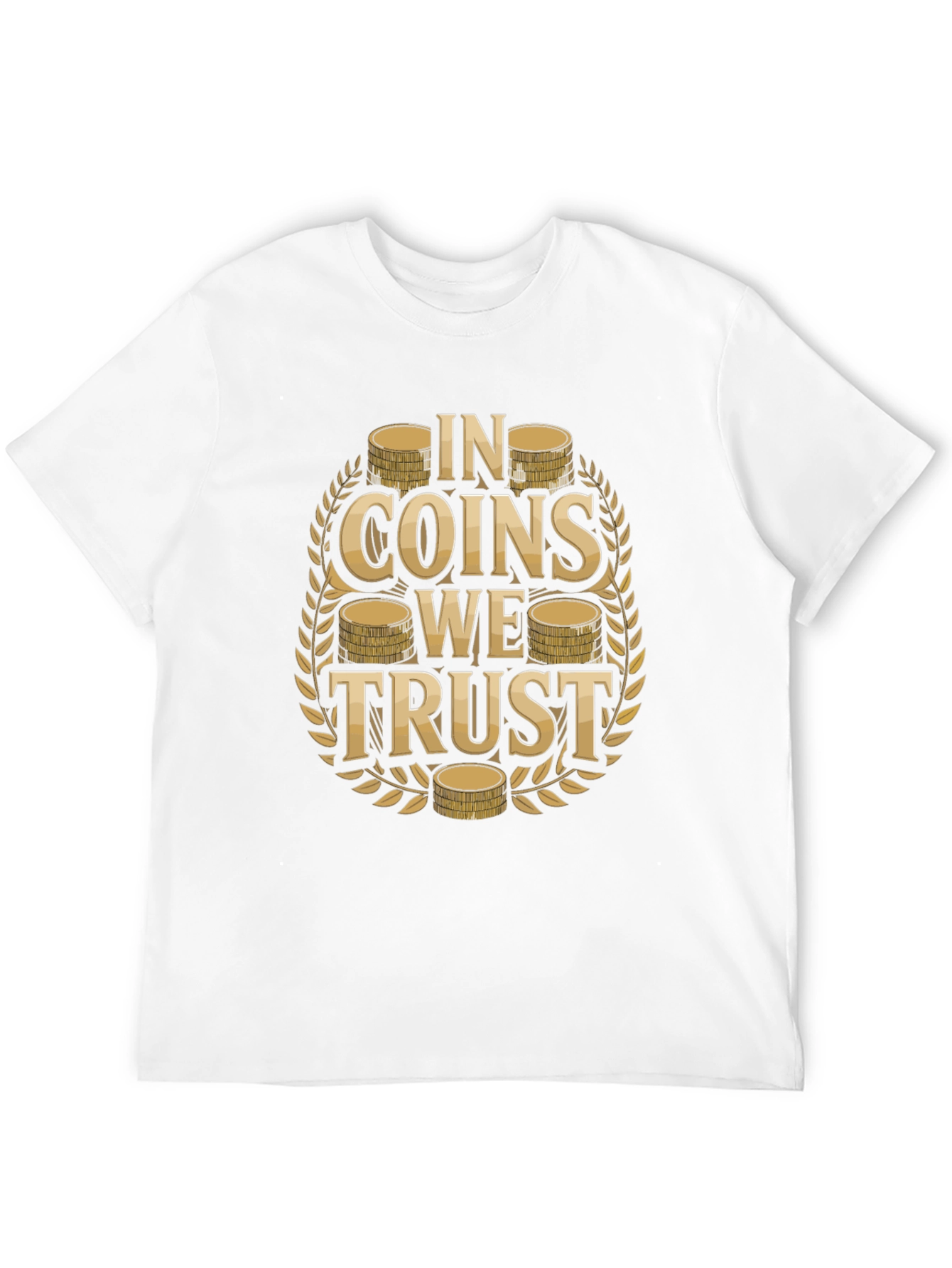 In Coins We Trust Graphic Tee - Black Cotton